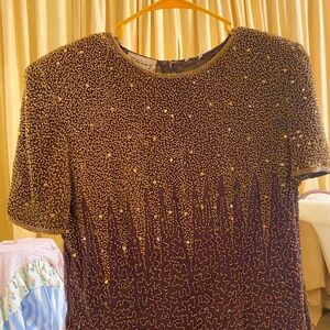 Vintage silk beaded dress